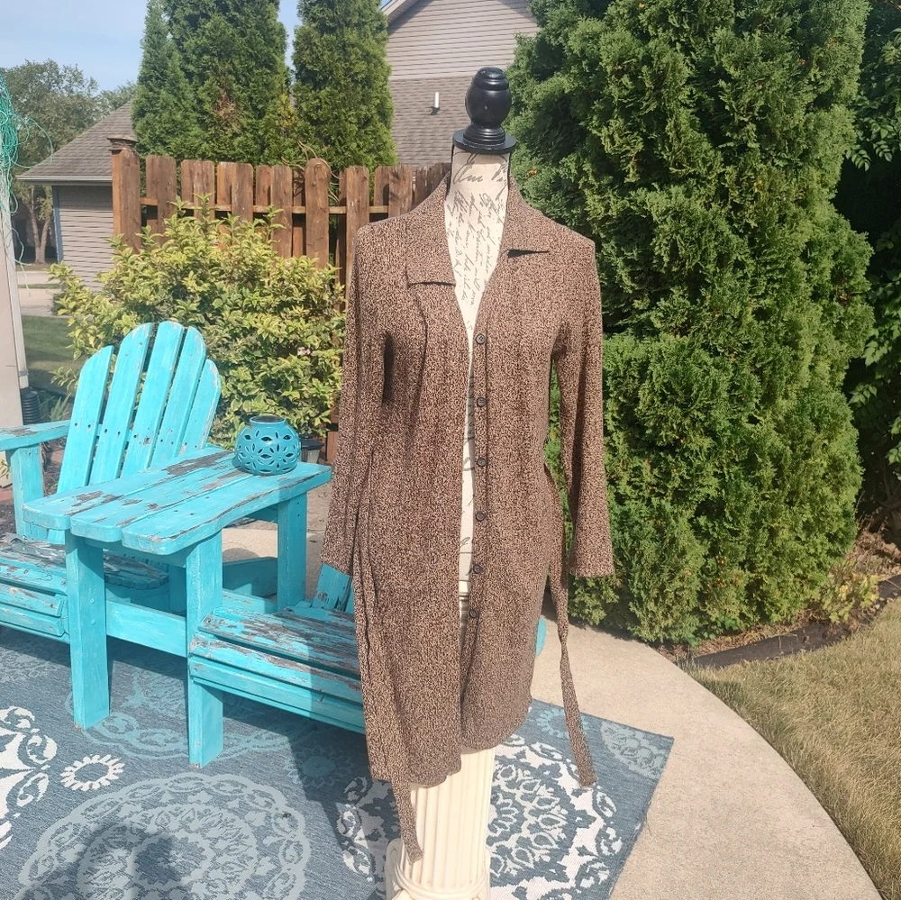 Long Cardigan Medium Button Down and Belt Tie! - Picture 8 of 11